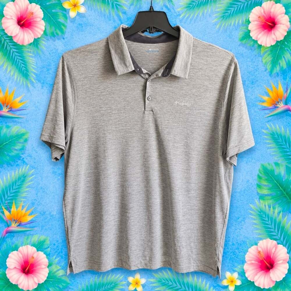 Columbia Men's Tech Trail Polo Shirt Heathered Grey